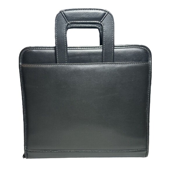 Franklin Covey Day One 3 Ring Classic Planner w/ Retractable Handles Zip Black - Picture 2 of 6